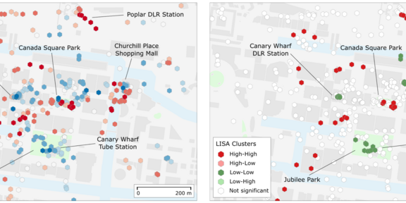 A figure from our paper on spatial filtering that was published in Environment and Planning B