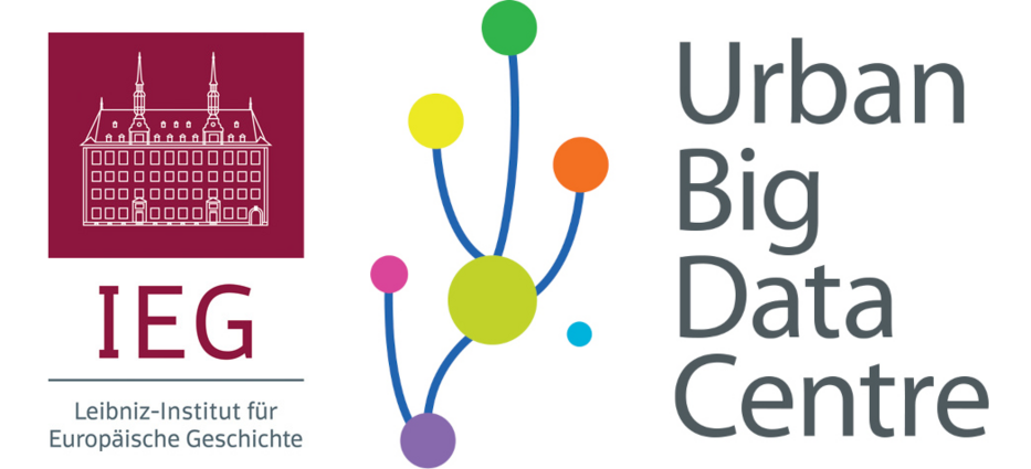 Logos of the Leibniz IEG and the UBDC of the University of Glasgow