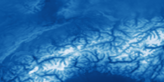 Map of temperature measurements in Switzerland.