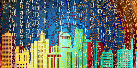 Illustrative sketch of a digital city