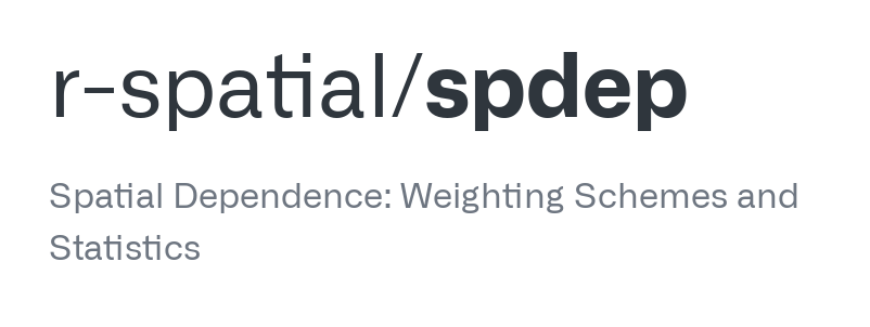 R package spdep